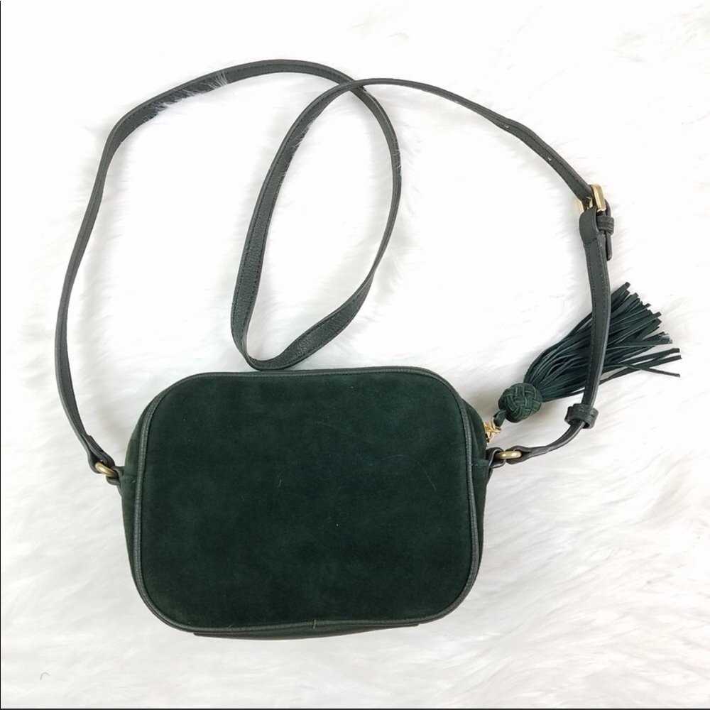 New Green Suede Crossbody Purse